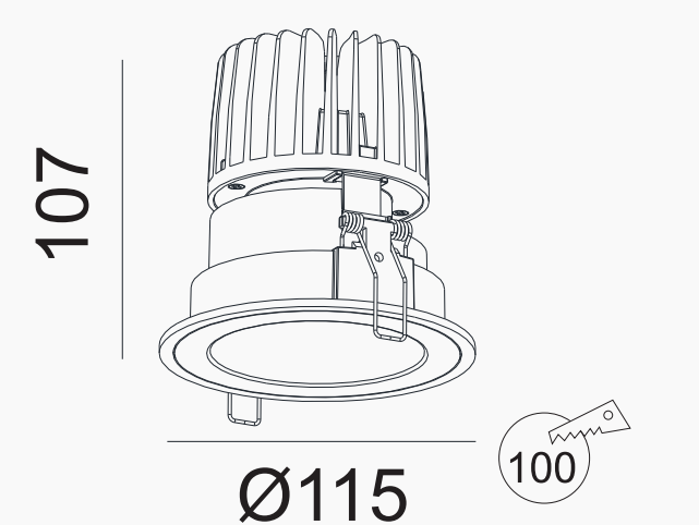 FR1301 20W adjustable beam angle Deep anti-glare rimless Die casting  aluminum ceiling spotlight - Fullamps Lighting Technology Limited