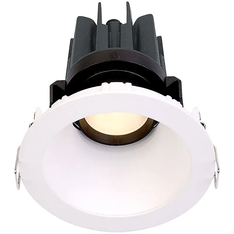FR1279 15W adjustable beam anti-glare round shape Die casting aluminum recessed ceiling spotlight