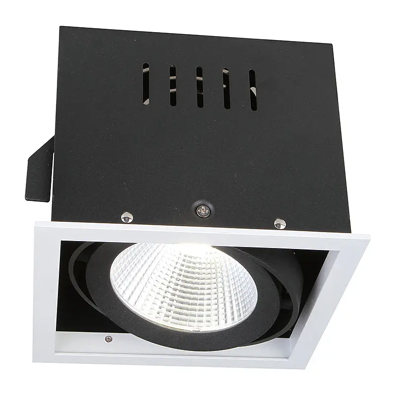 FR1136 43W adjustable beam angle Die casting aluminum square shape ceiling Grille downlight