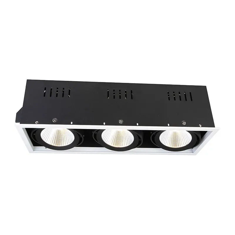 FR1138 3X43W Die casting aluminum rimless design square shape ceiling Grille downlight