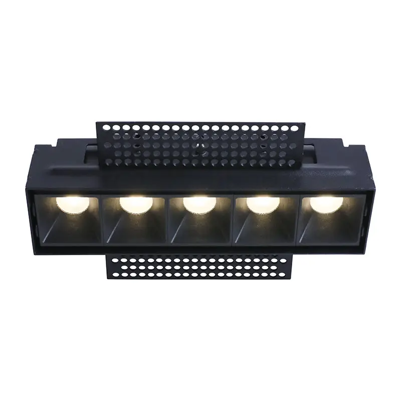 FR1207 5x3W Fixed Die casting aluminum ceiling light recessed mounted dimension cabinet light