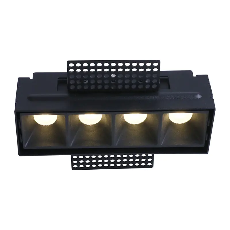 FR1222 4x3W Fixed Die casting aluminum ceiling light recessed mounted dimension cabinet light