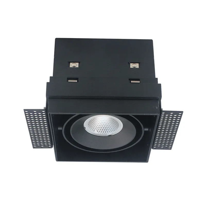 Square Cob Led Grille Light Trimless Recessed Downlights Wall Washer Ceiling Lamp Indoor Spotlights