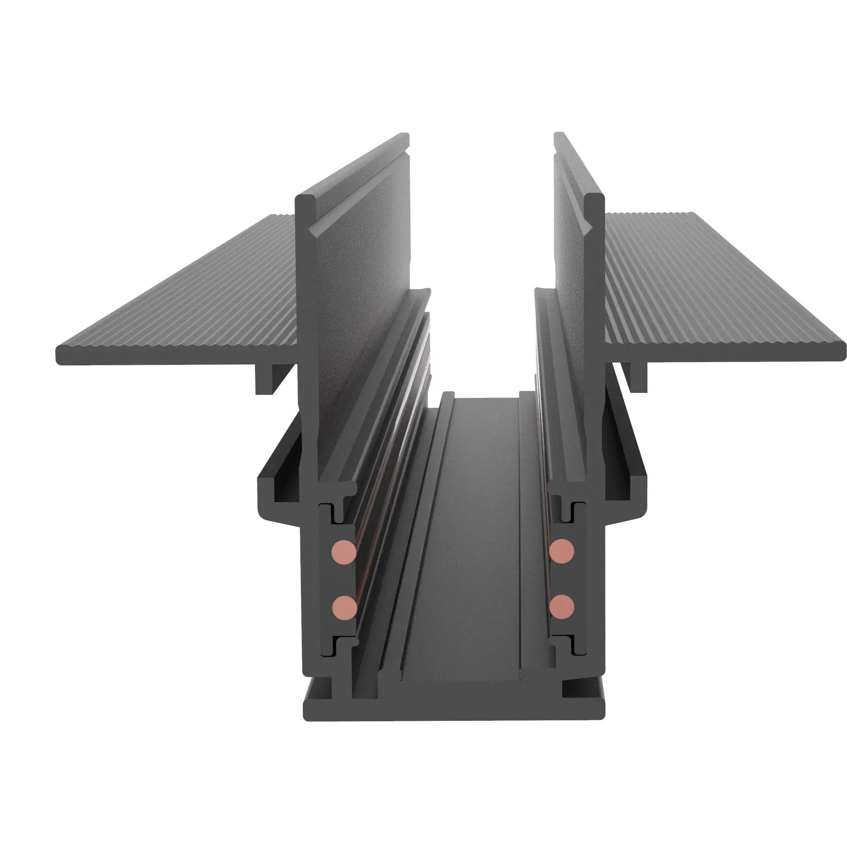 1 m 2 m 3 m de aluminio negro integrado de baja tensión 48v sistema de pista lineal LED magnético t